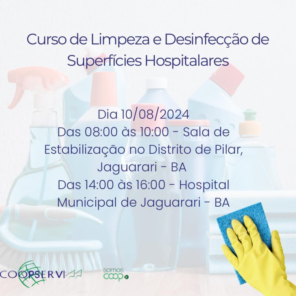 Curso de Limpeza e Desinfecção Hospitalar –  Jaguarari – BA