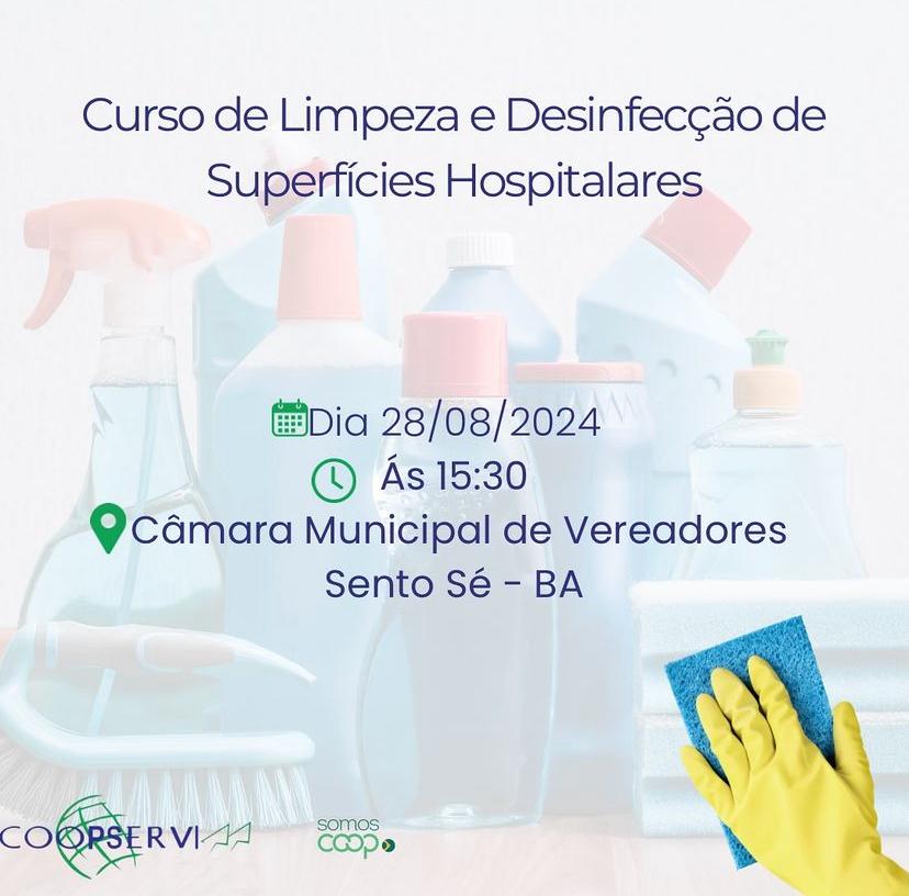 Curso de Limpeza e Desinfecção Hospitalar – Sento Sé – BA